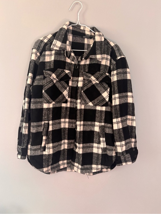 Member's Mark Jackets & Blazers - Members Mark black & white plaid Shacket XS